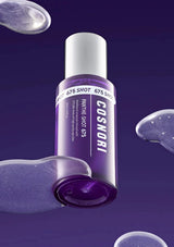 Purple bottle with white cap on a purple background