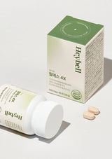 Heybell supplement bottle and packaging on a white background