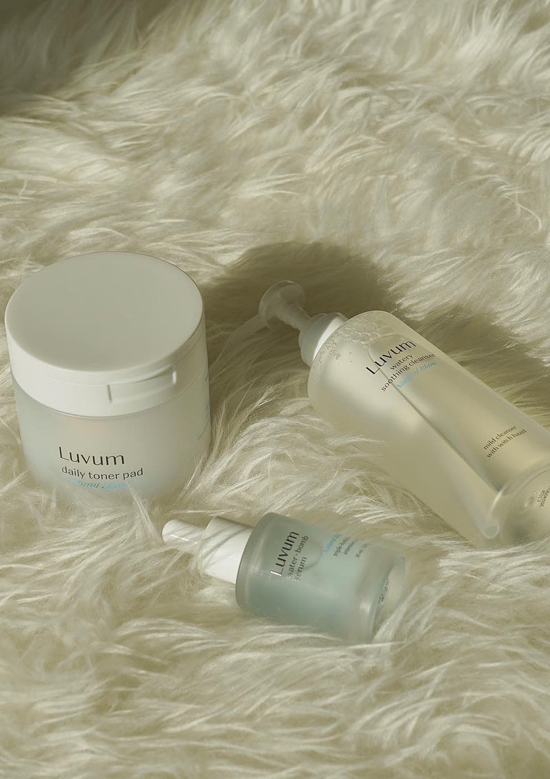 [LUVUM] Natural Blanc Hyaluronic Gel Cleanser | Daily Toner Pad | Serum