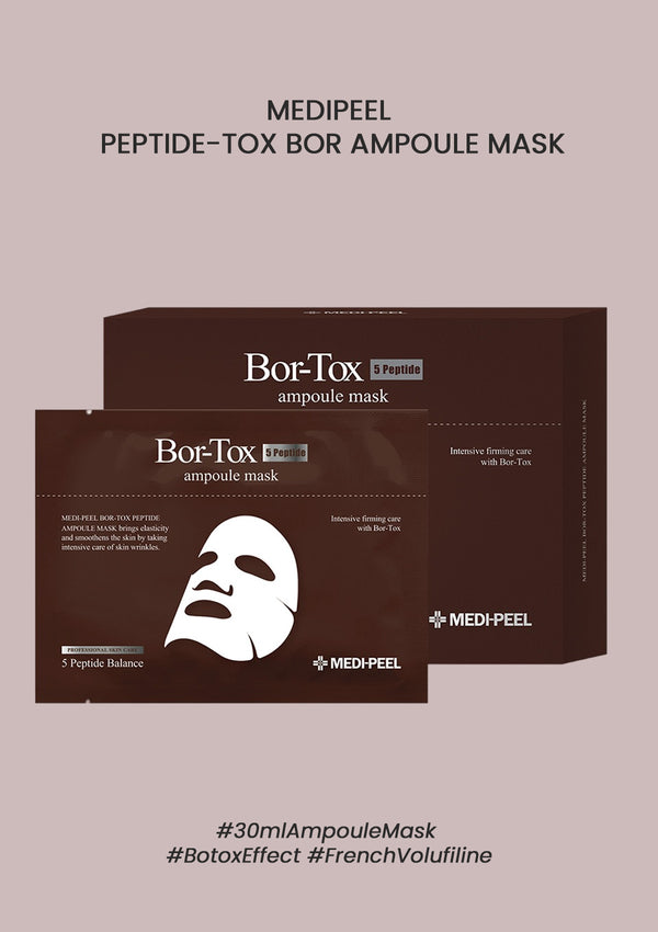 [MEDIPEEL] Peptide-Tox Bor Ampoule Mask (1 Box = 30ml X 10 Masks)