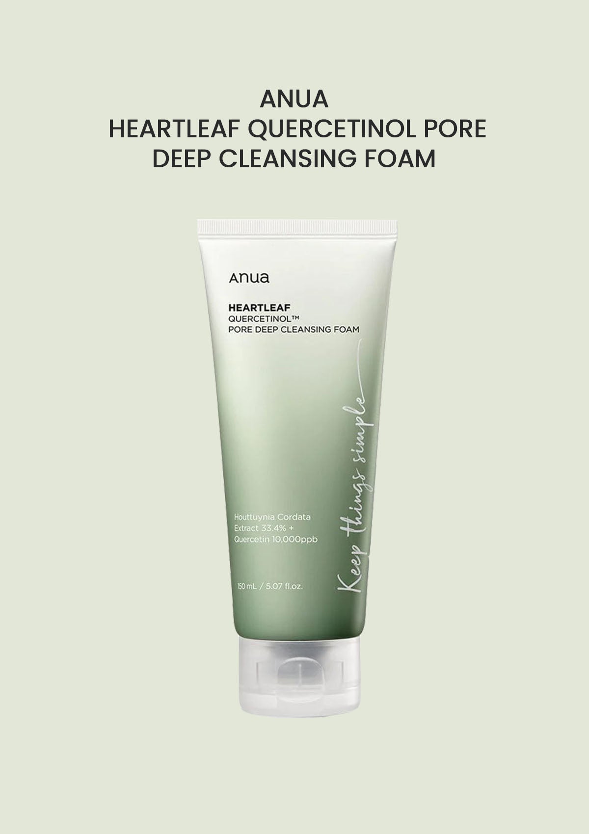 [ANUA] Heartleaf Quercetinol Pore Deep Cleansing Foam 150ml