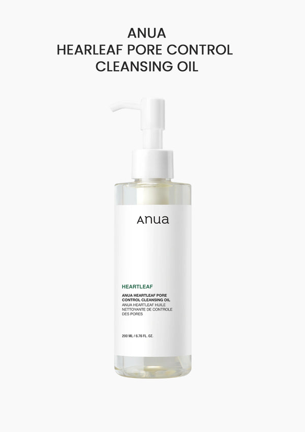 Anua Hearleaf Pore Control Cleansing Oil bottle on a white background