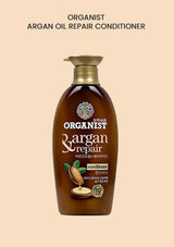 Organist Argan Oil Repair Conditioner bottle on a beige background