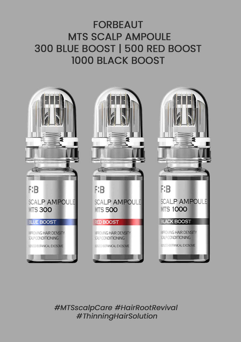 [FORBEAUT] MTS Scalp Ampoule 300 Blue Boost | 500 Red Boost | 1000 Black Boost (10ml)