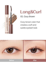 Eyelash curler withCozy Brown color option on a white background