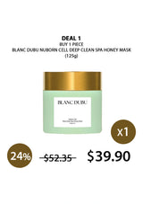Blanc Dubu Nuborn Cell Deep Clean Spa Honey Mask with promotional pricing on a white background