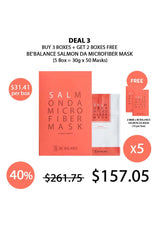 Promotional graphic for Salmon Microfiber Mask with pricing and deal details.