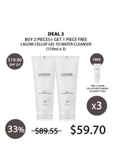Promotional offer for Lagom skincare products with two bottles and a free cleanser.