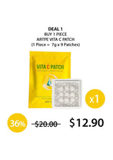 Vita C Patch packaging with promotional text on a white background