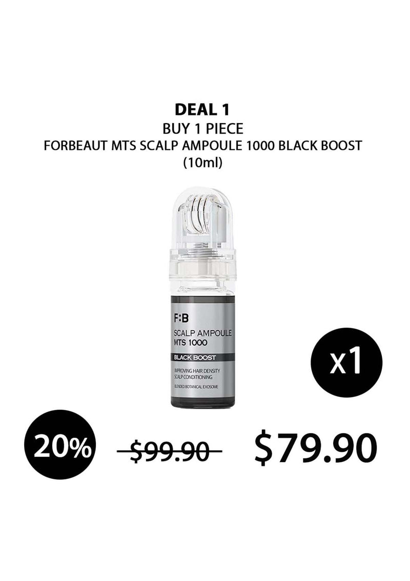 [FORBEAUT] MTS Scalp Ampoule 1000 Black Boost (10ml)