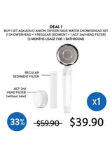 [AQUADUO] Water-Saving Anion Showerhead
