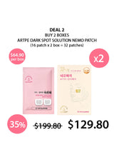 Advertisement for Artpe Dark Spot Solution Nemo Patch with pricing and deal information.