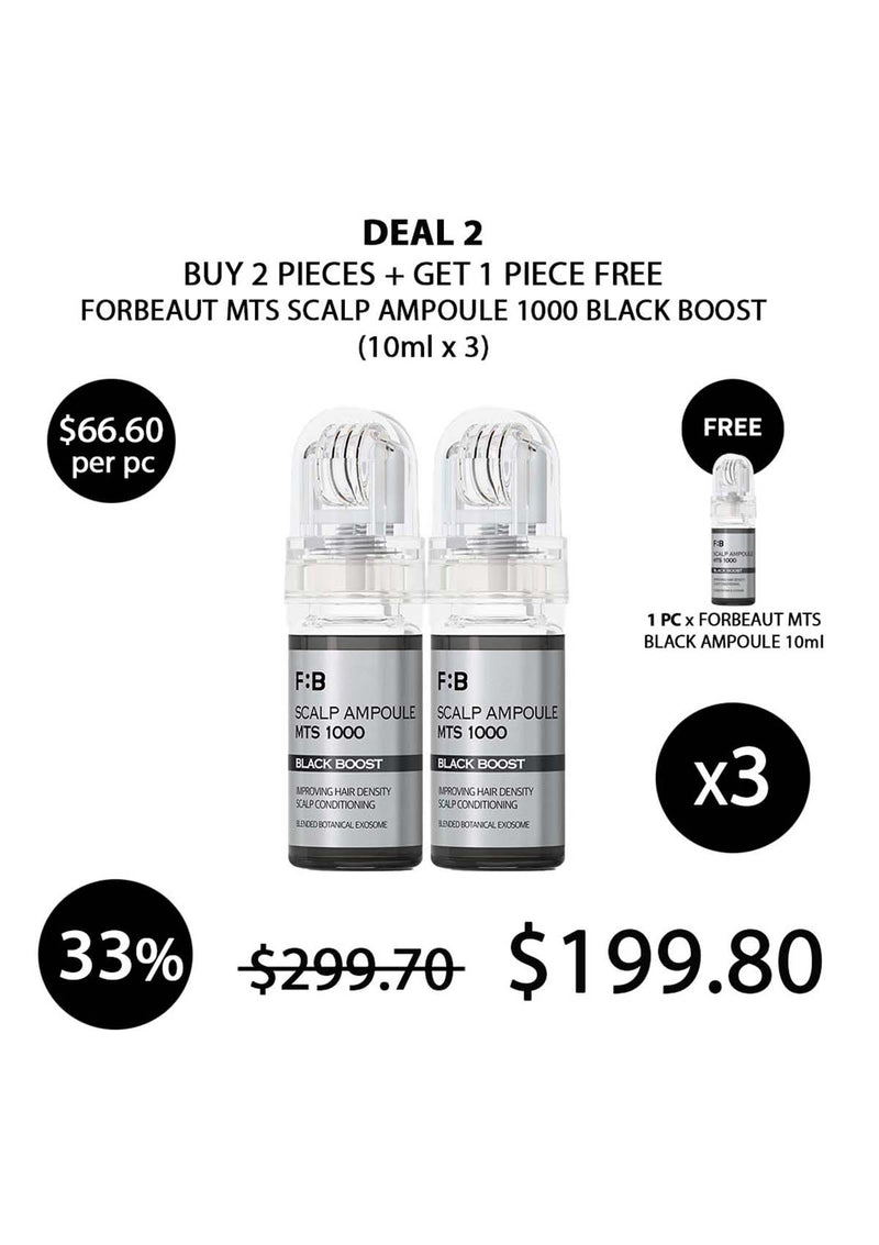 [FORBEAUT] MTS Scalp Ampoule 1000 Black Boost (10ml)