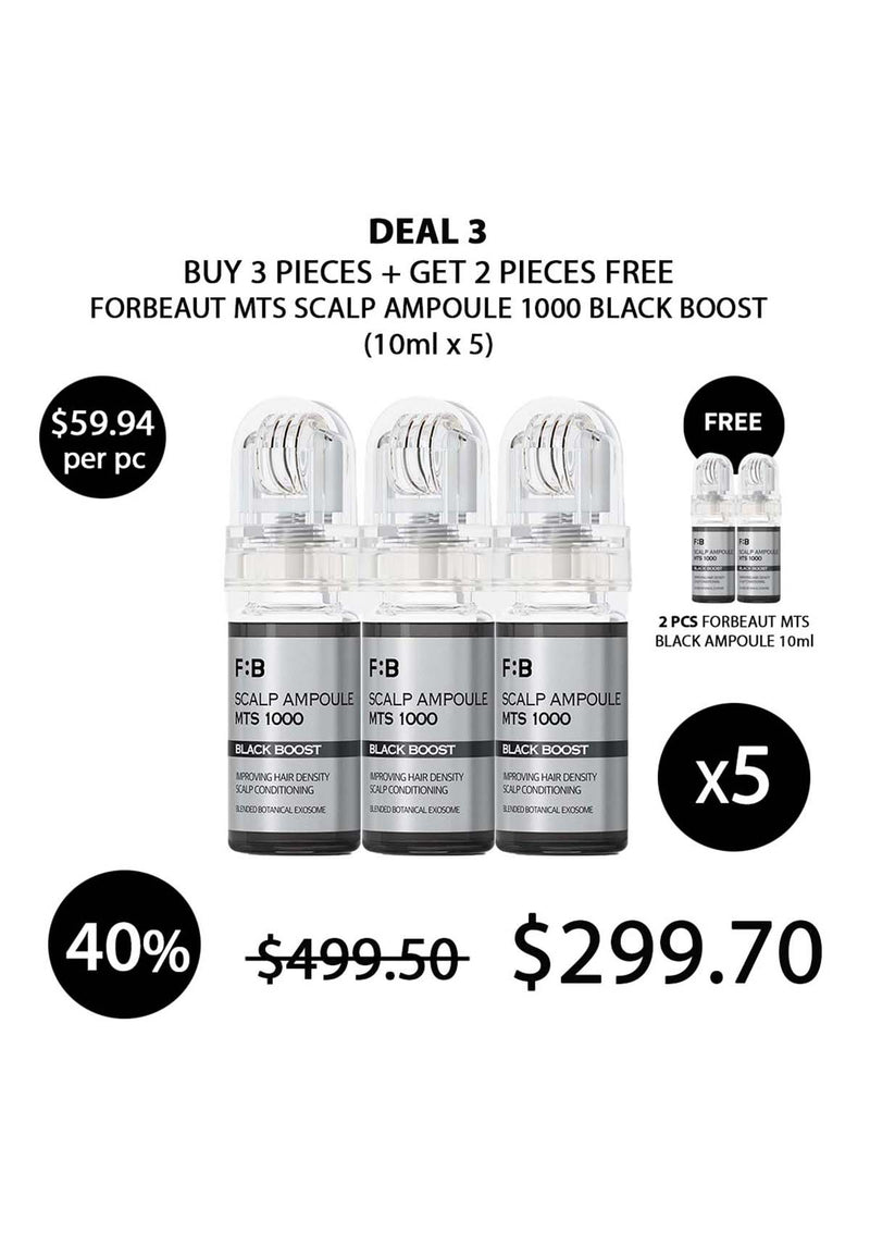 [FORBEAUT] MTS Scalp Ampoule 1000 Black Boost (10ml)