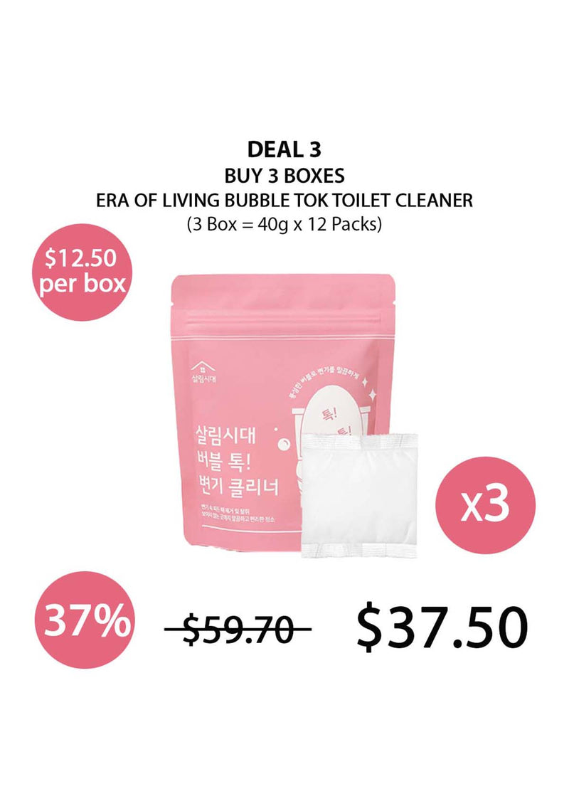 [ERA OF LIVING] Bubble Tok Toilet Cleaner (1 Box = 40g x 4 Packs)