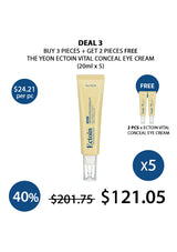Promotional offer for The Yeon Ectoin Vital Conceal Eye Cream with pricing and quantity details.