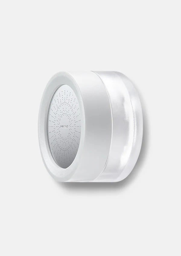 A silver metallic circular ring-shaped product, possibly a decorative wall piece or lamp base, shown on a light gray background.