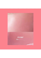 Pink lip gloss with 'FriYAY 765' text on a pink border