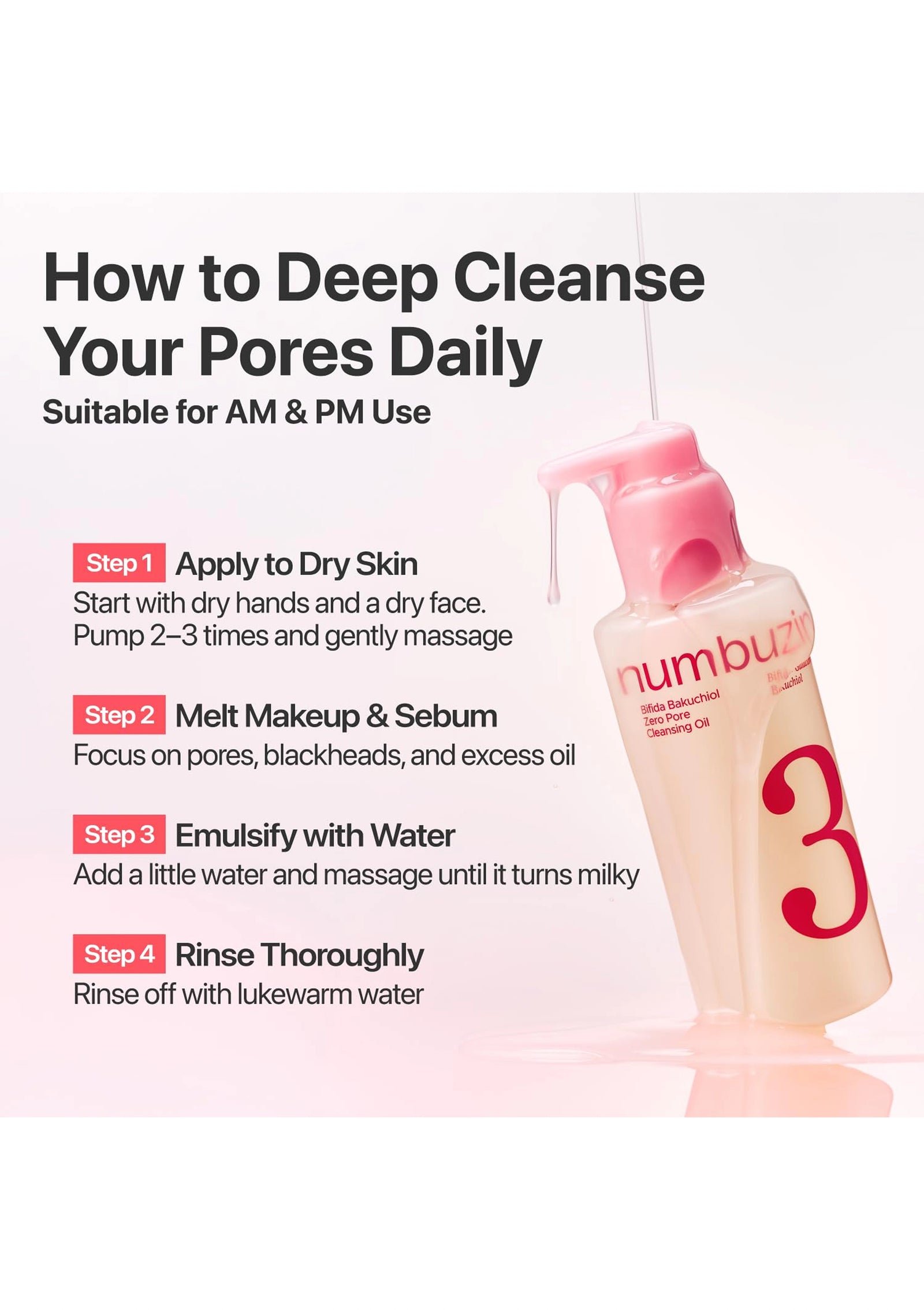 NUMBUZIN) No.3 Bifida Bakuchiol Zero Pore Cleansing Oil – COCOMO
