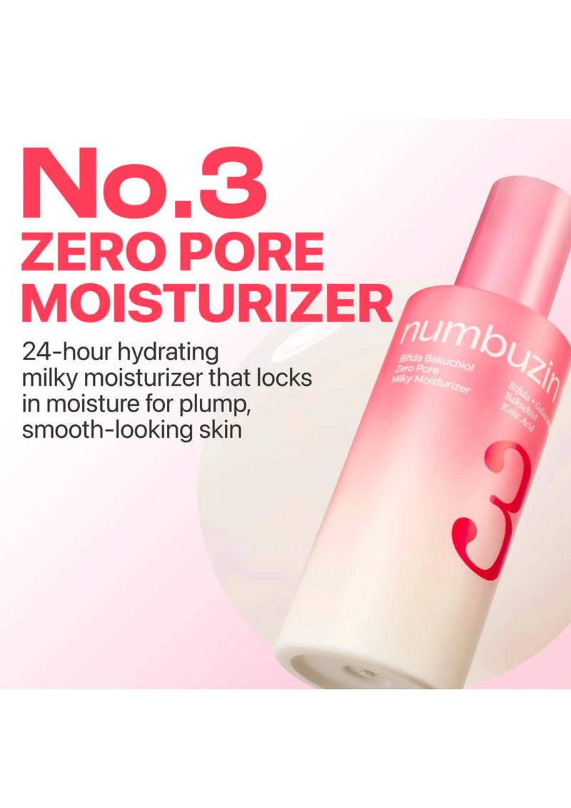 Numbuzin No.3 Bifida Bakuchiol Zero Pore Milky Moisturizer 150ml