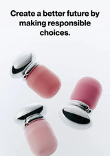 Pink and black rings with a white background and text about responsible choices.