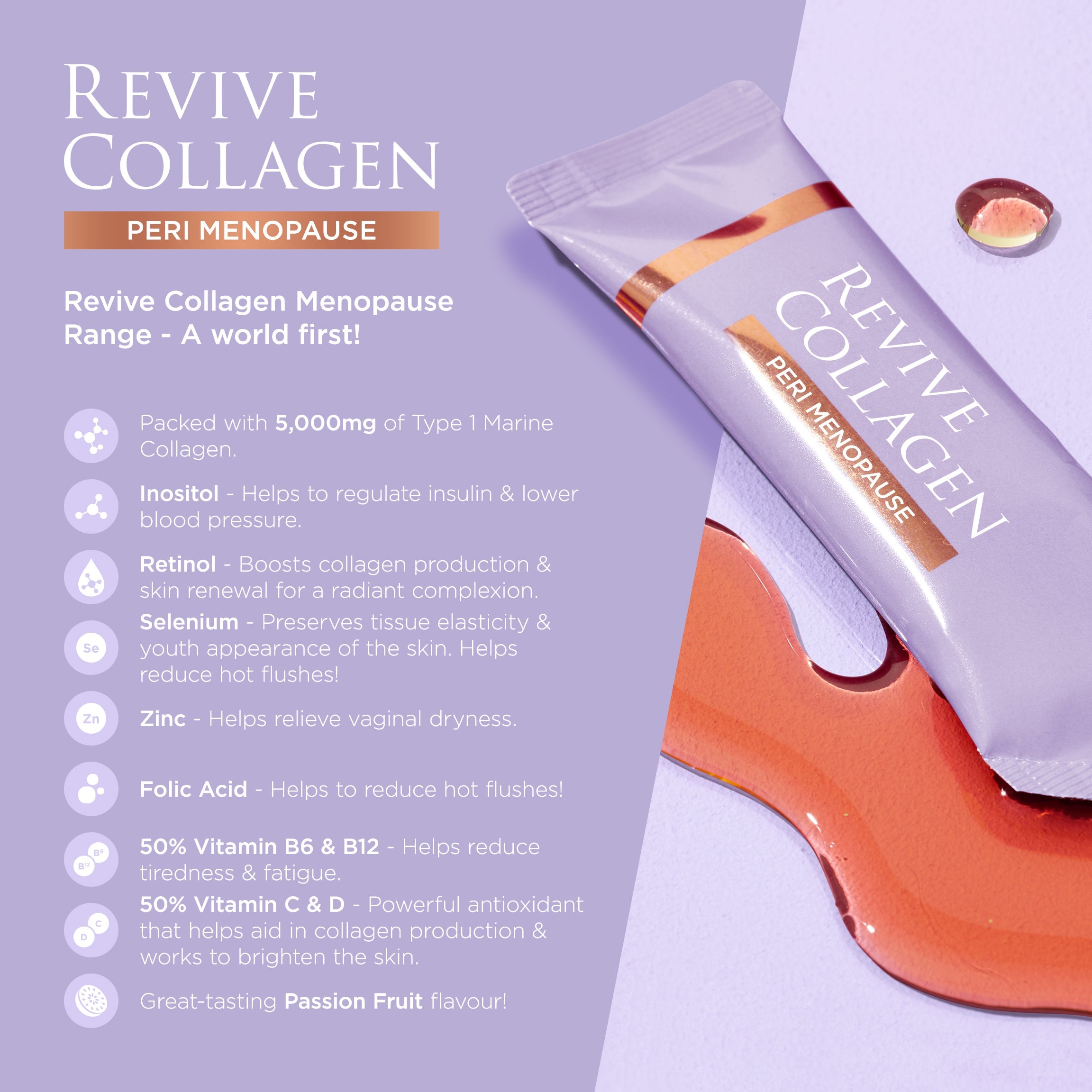 Revive Collagen - Peri Menopause Hydrolysed Marine Collagen Drink