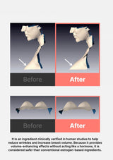 Before and after comparison of a cosmetic product application on skin