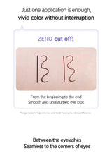 Product packaging with text about eyelash application and color continuity.