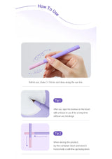 Instructions on how to use a makeup product with text and images.