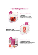Instructions on how to enjoy Odada tea with images and text.