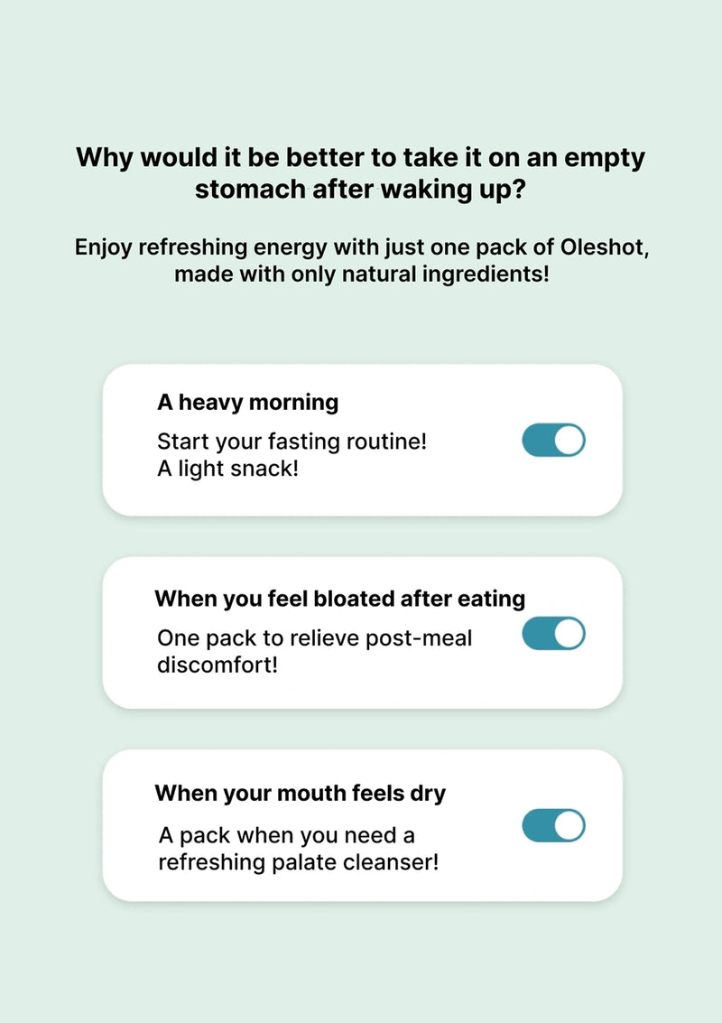 Promotional graphic for Oleshot with usage scenarios on a light green background