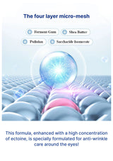 Illustration of a four-layer micro-mesh with text about its components and use.