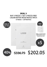 Promotional offer for Lagom Peptide Micro Needle Patch with packaging and pricing details.