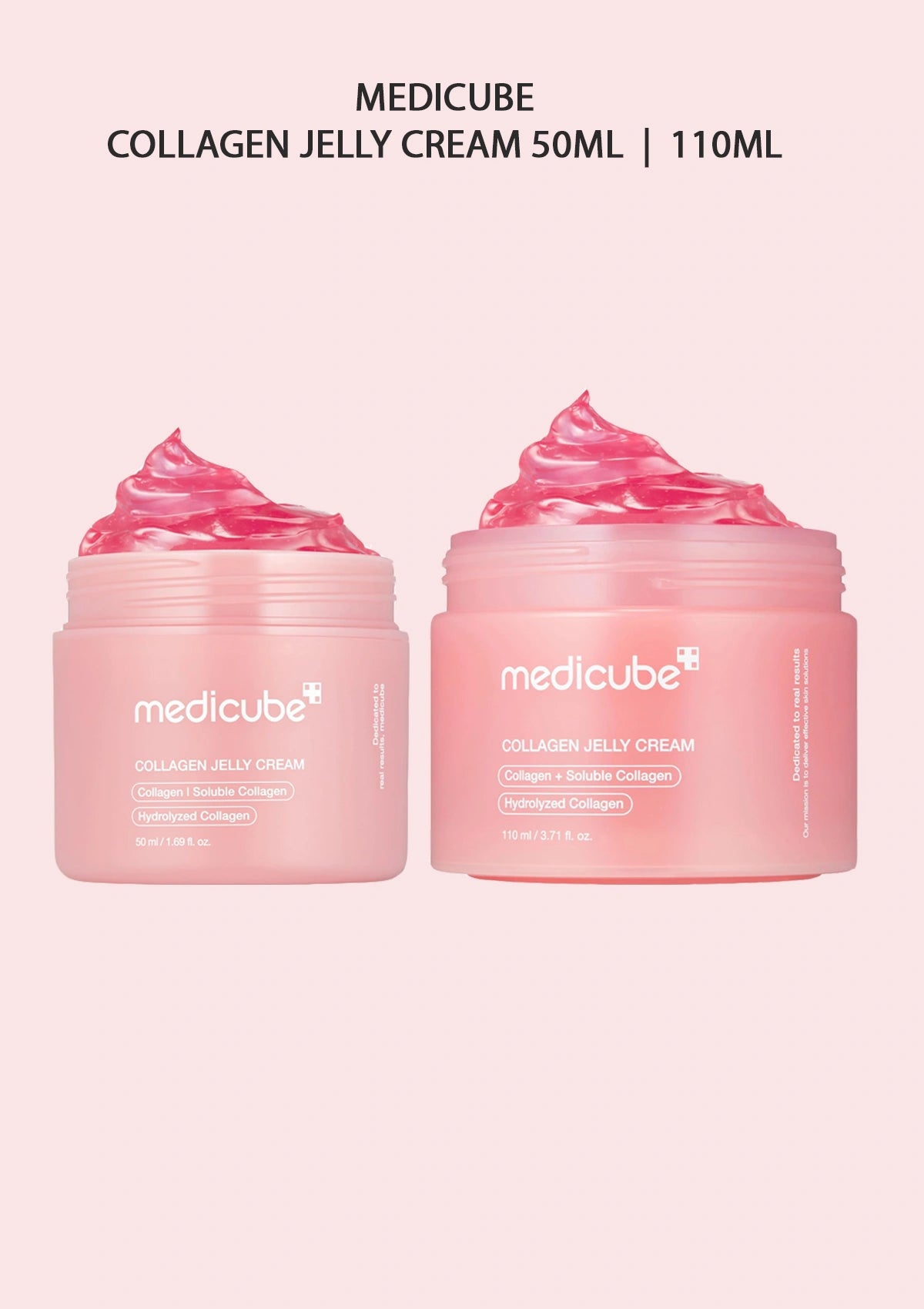 Two jars of Medicube Collagen Jelly Cream on a white background