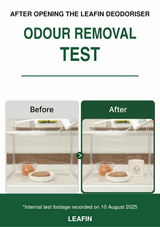 LEAFIN indoor solid deodorizer odour-removal performance test