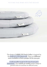 ARRR UFO Neck Collar on a white background with text about its design and benefits.
