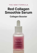 Arencia Red Collagen Smoothie Serum bottle with dropper on a white background