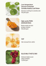 Product features with images and text on a white background