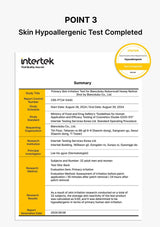 Intertek skin hypoallergenic test completed summary document