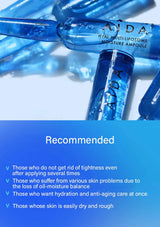 AIDA ampoules with text on a blue background
