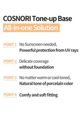 COSNORI Tone-up Base product description on a white background