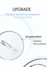 Comparison of 1st and 2nd generation moisture ampoules with Aida branding.