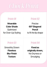 Product feature card with text on a pink background