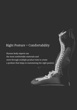 Shoe with a detailed model of a spine on a black background, emphasizing right posture and comfort.