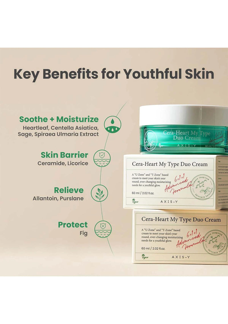 AXIS-Y Cera-Heart Duo Cream – Balancing Moisture SG – COCOMO