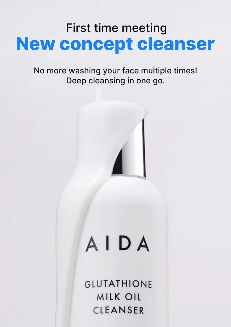 AIDA Glutathione Milk Oil Cleanser – Brightening Makeup Melt SG – COCOMO