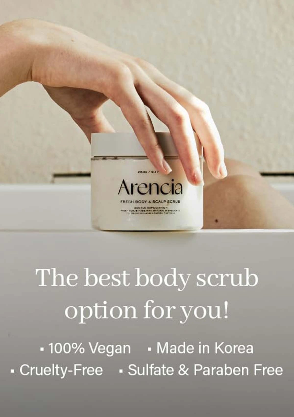 Arencia Fresh Cloud Body & Scalp Scrub (Lavender & Pear) 260g