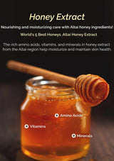 Jar of honey with a honey dipper on a dark background, highlighting honey extract benefits.