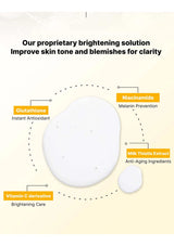 Diagram of skincare ingredients with text on a beige background