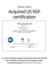 NSF certification document for Bio Cera Co., Ltd. on a white background